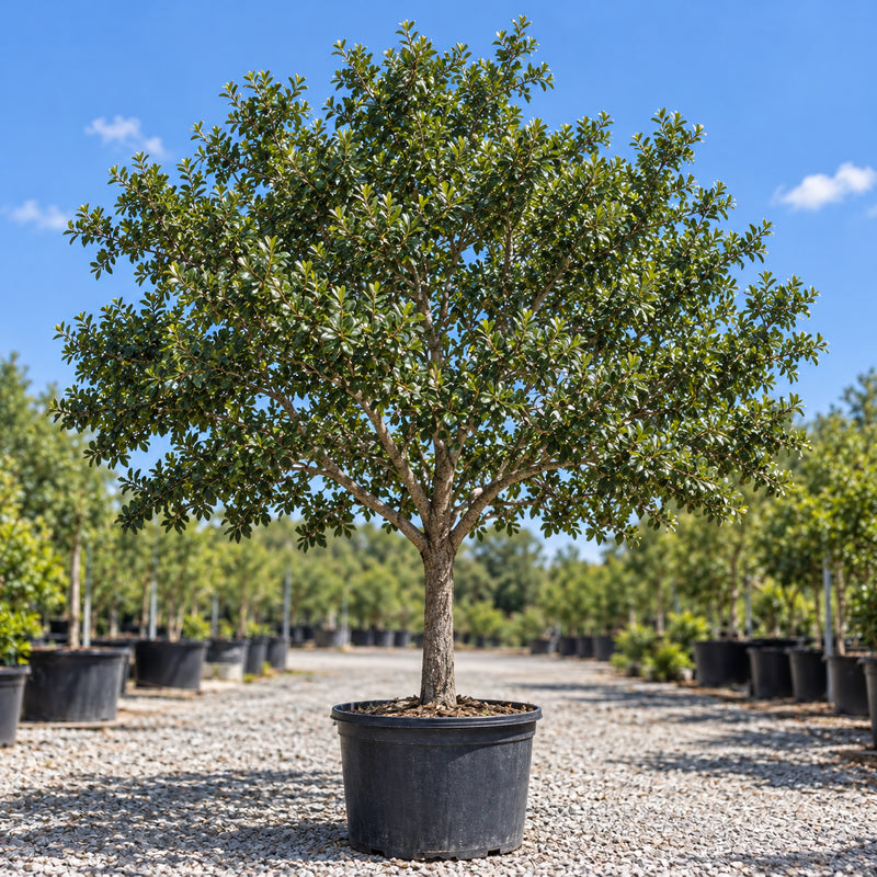 Live oak in a nursery container